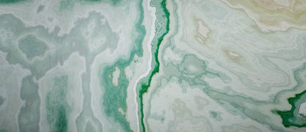 istock Elegant Close Up Unique Pattern Marble Veins Green Colors Texture Background 1372302604