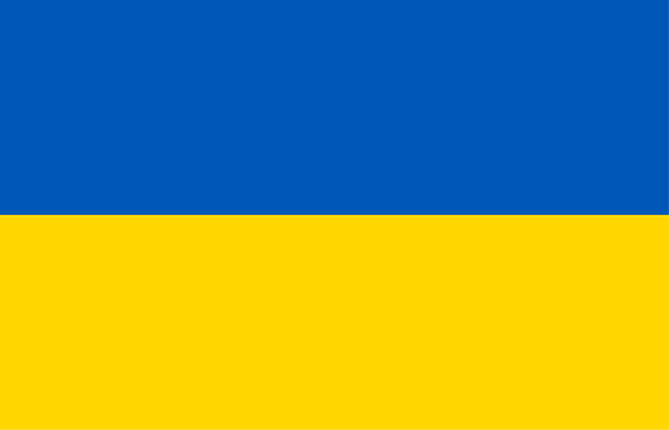 ilustrações de stock, clip art, desenhos animados e ícones de flag of ukraine. vector illustration. the color of the original. - ucrania