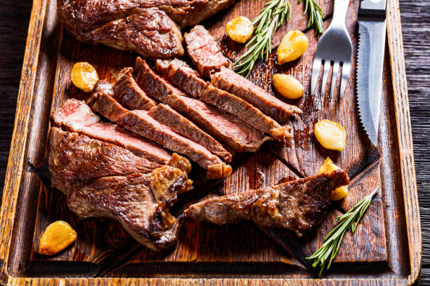 istock fried juicy chuck eye beef steaks, top view 1372308178