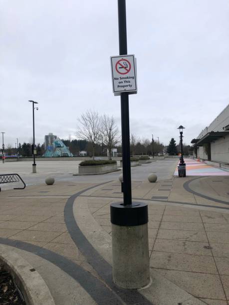 istock Mall parking area No Smoking sign 1372319233