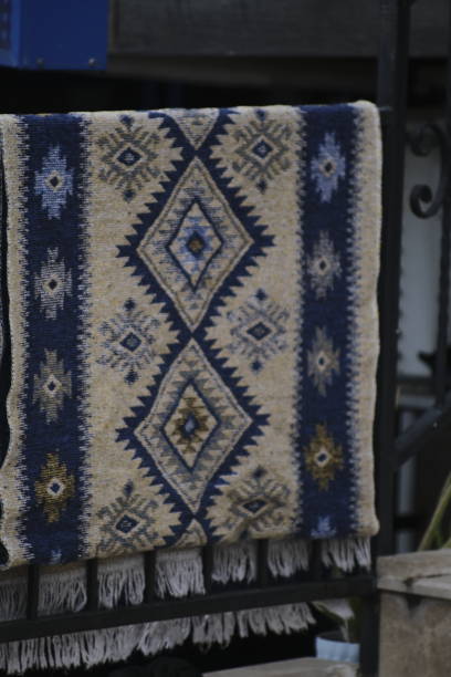 istock Ottoman patterned carpets hanging on the balcony 1372319810