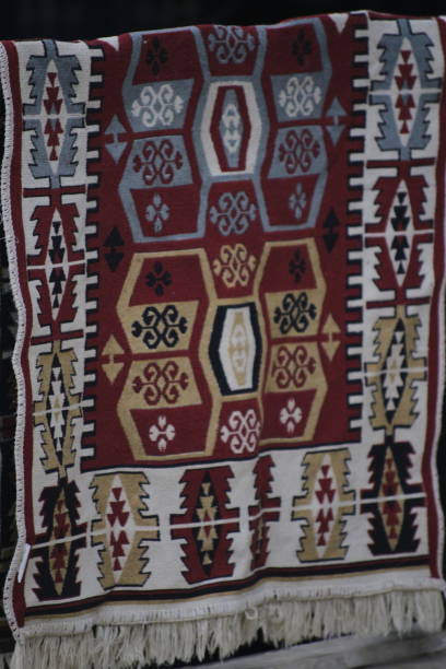 istock Ottoman patterned carpets hanging on the balcony 1372319850