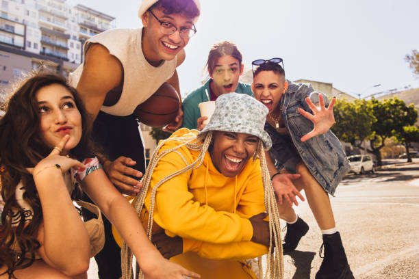 istock Young people having fun together in the city 1372322358