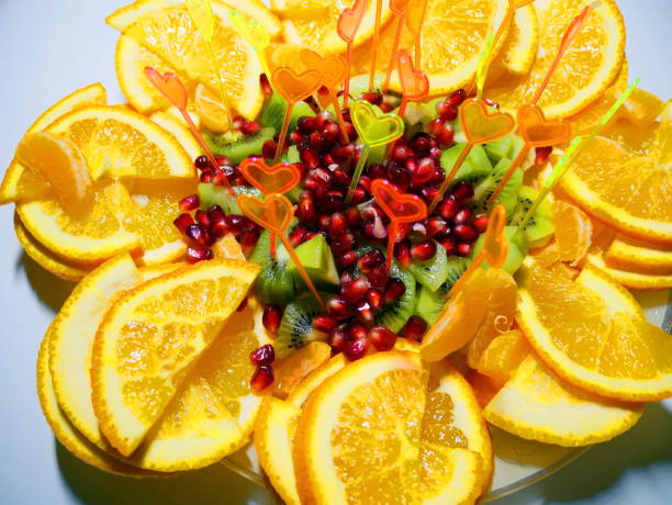 istock Fruit salad of oranges. 1372323502