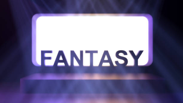 blank screen with word fantasy. 3d rendering