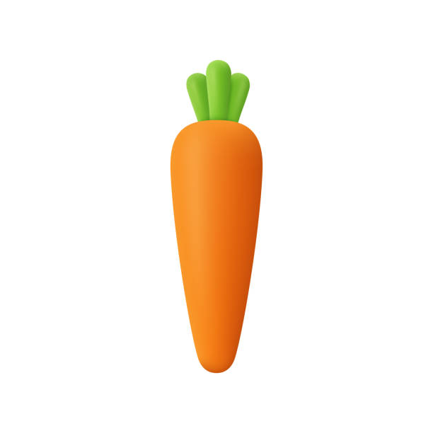 ilustrações, clipart, desenhos animados e ícones de cenoura. vegetais, outono, páscoa. ícone vetorial 3d. estilo mínimo de desenho animado. - carrot