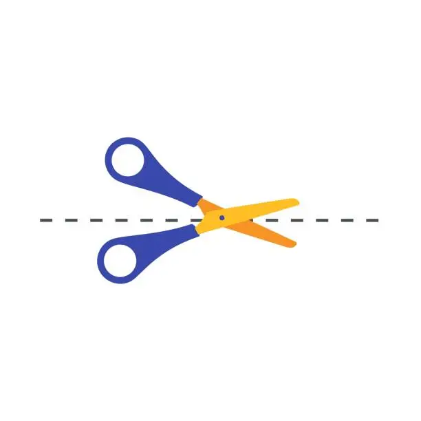 Vector illustration of Scissors. Stationery.