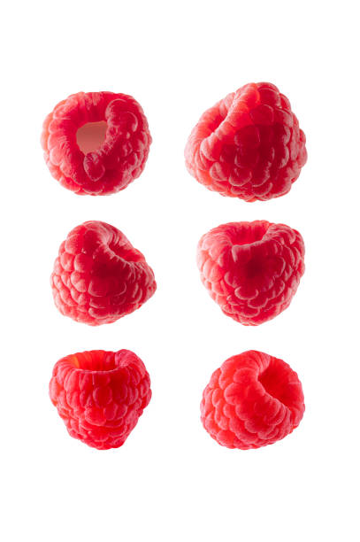 istock Raspberry isolated on white background, fresh berry fruits set 1372331928