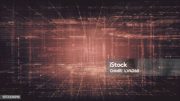 Cryptocurrency Blockchain Simulation Stock Photo - Download Image Now - Litecoin, 5G, Abstract