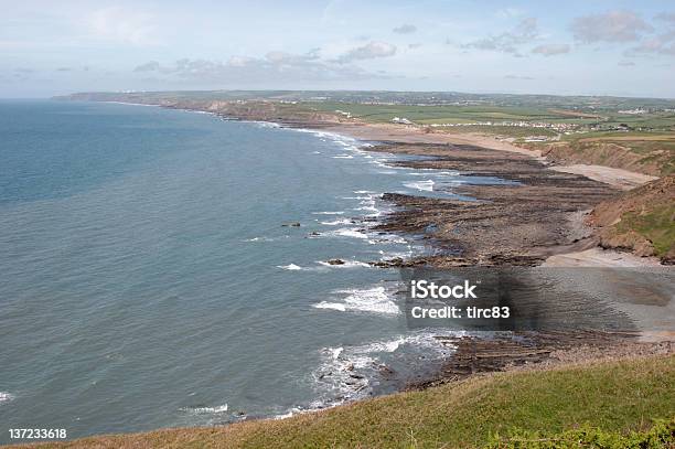 Cornish Coastal View Waves Breaking Stock Photo - Download Image Now - Brown, Coastline, Cornwall - England