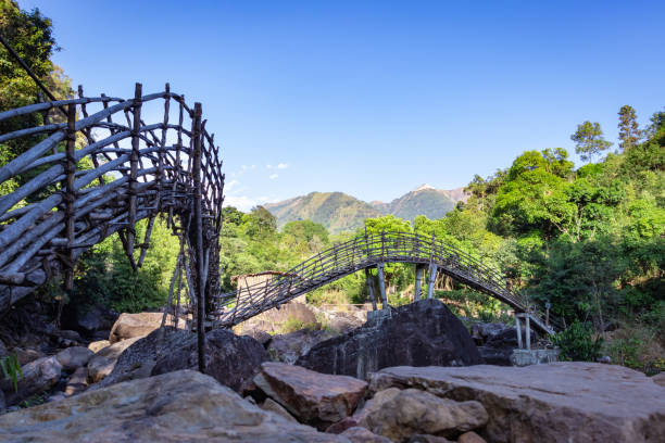 Pedestrian bridge crossing the Periyar River
