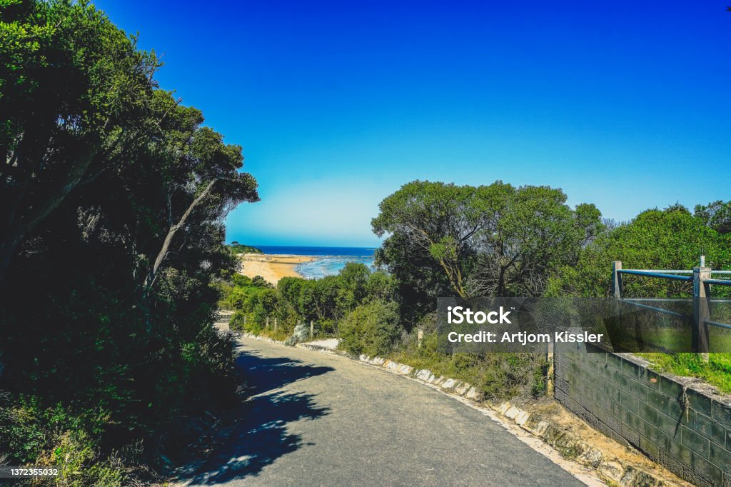 A path at the Ocean near Melbourne Australia. Australia Stock Photo