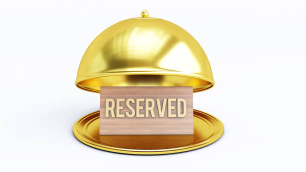 istock golden Restaurant cloche set isolated on white background, 1372357918