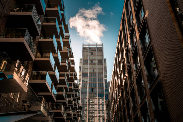 Different types of apartment buildings in London
