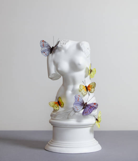 istock Plaster torso of Venus with butterflies 1372360900