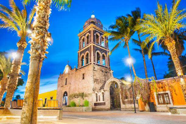 our lady of loreto conchó night view. - concho imagens e fotografias de stock