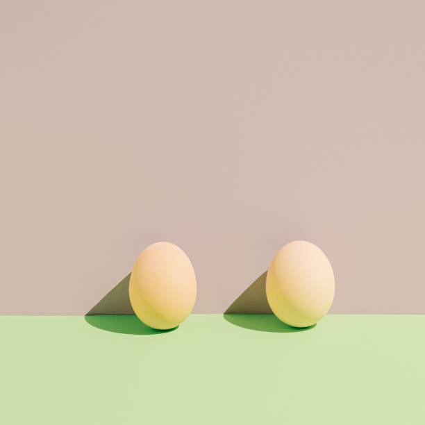 istock Easter and spring season creative idea with light eggs and shadows. Happy celebration concept, natural modern aesthetic. Pastel green and purple background. 1372370264