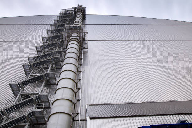 istock Technical equipment of systems the microclimate support. A huge Air pipeline exhaust. 1372372241