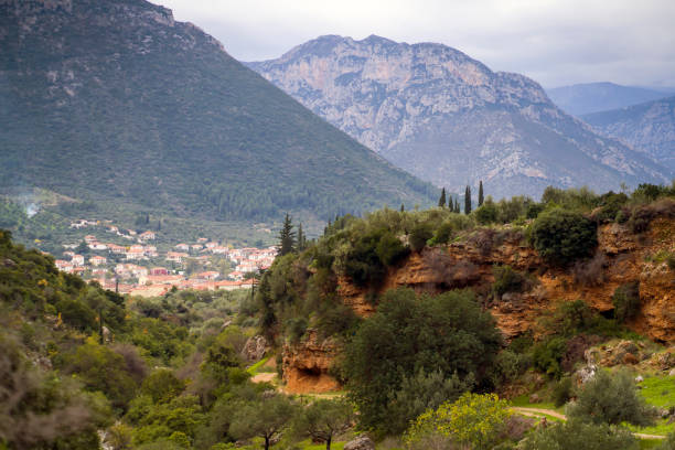 Small villange in the Mediterranean area, Greece.