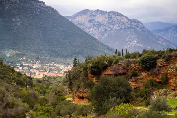 Photo of Small villange in the Mediterranean area, Greece.