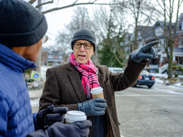 istock Senior men out for a winter walk and coffee 1372380647