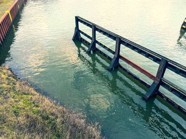 istock Entrance for ships at a lock. 1372383262