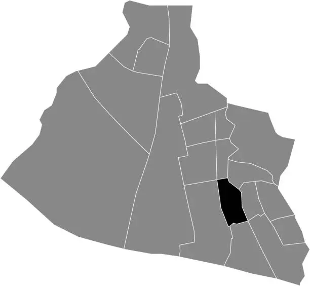 Vector illustration of Locator map of the ZAANDAM WEST DISTRICT, ZAANSTAD