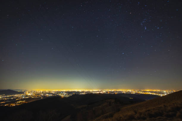 istock Mottarone winter starry night. Color image 1372387725