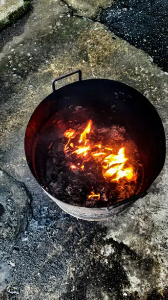 Photo of trash burning