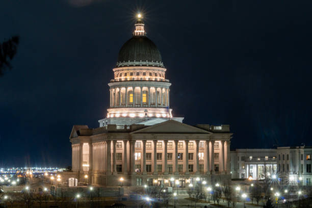 istock The Utah State Capitol at Night 1372393439