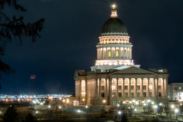 istock The Utah State Capitol at Night 1372393535