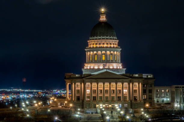 istock The Utah State Capitol at Night 1372393574