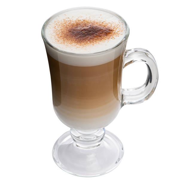 istock Glass cup mix latte coffee foam 1372397567