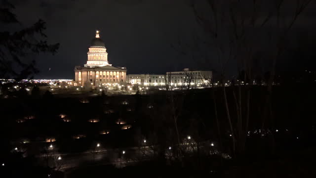 The Utah State Capitol at Night