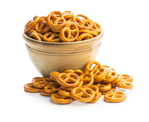 istock Mini pretzels. Crusty salted snack. 1372399146
