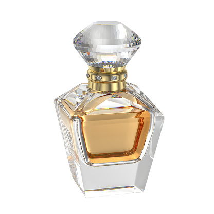 3d  Perfume Bottle isolated on white