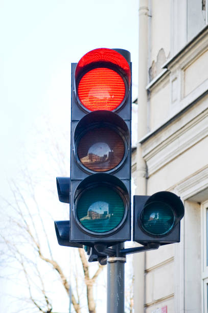 istock Traffic lights on the street. 1372400469