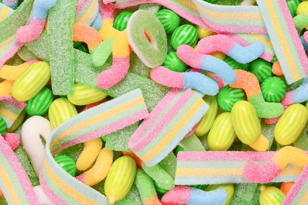istock Assorted gummy candies. Top view. Jelly  sweets. 1372406199