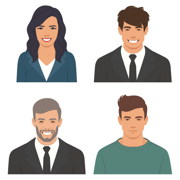 Diverse Cheerful People Faces Concept vector illustration vector art illustration
