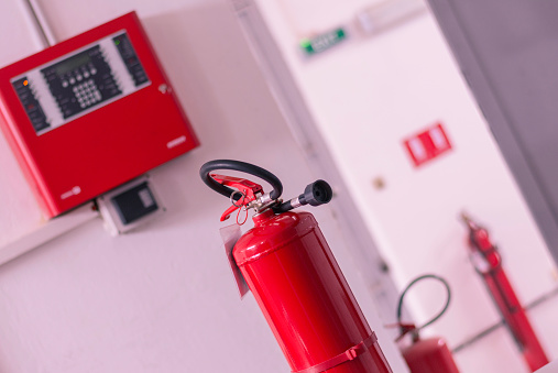 Fire alarm system in industry.
