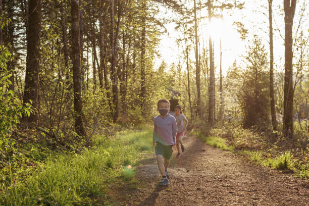 istock Kids on family hike 1372416009