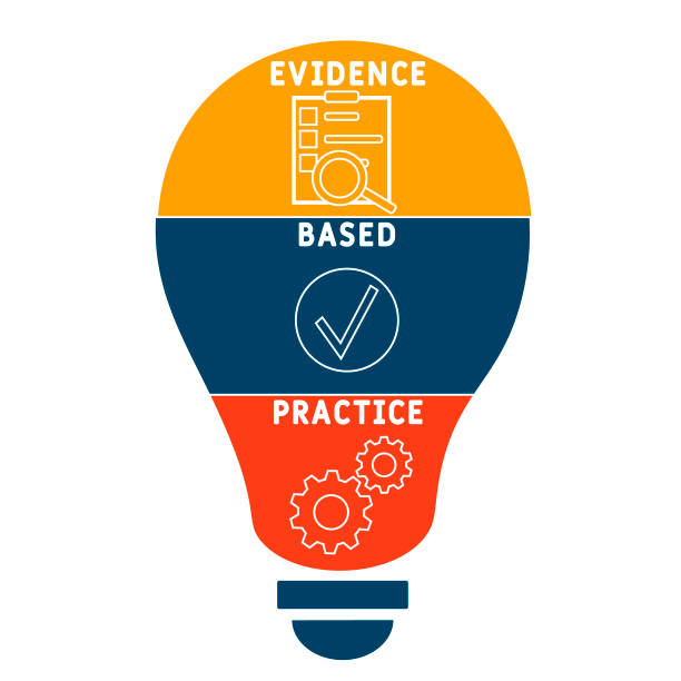 ilustraciones, imágenes clip art, dibujos animados e iconos de stock de acrónimo ebp evidence-based practice(acrónimo de práctica basada en la evidencia). - bolsa para pruebas