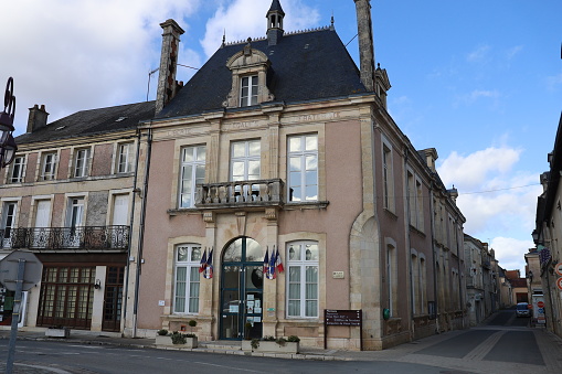 The town hall, interior view, town of Saint Savin sur Gartempe, department of Vienne, France