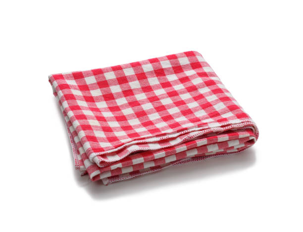 istock folded cotton red white checkered napkin on a white background 1372420441
