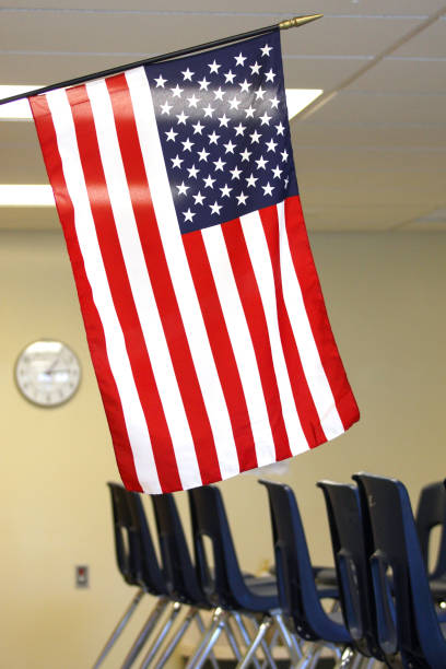 istock American Flag in Classroom 1372422615