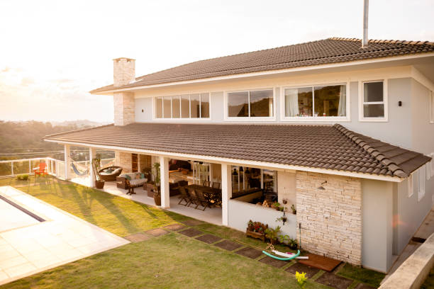 istock Comfortable backyard of a modern home in the summertime 1372428548