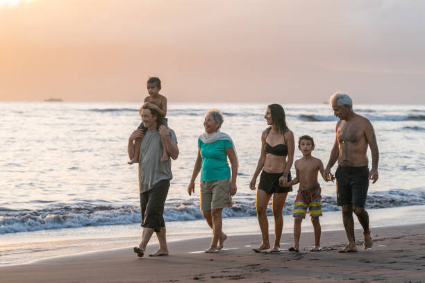 istock Multi-generation family on tropical vacation 1372429481
