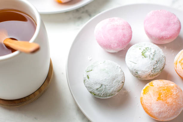istock Mochi ice cream on the table 1372431771