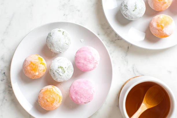 istock Mochi ice cream on the table 1372431779
