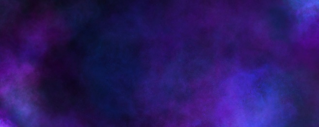Dark night sky in purples and blues, nebula, galaxy background graphic resource